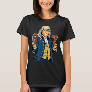 Camiseta 6-7 1776 Ben Franklin Seis Sete História Americana