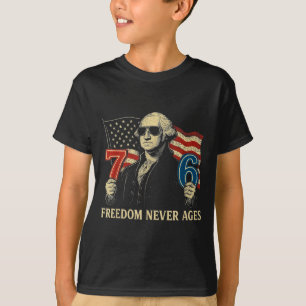 Camiseta 6-7 7-6 George Washington Projeto de Liberdade par