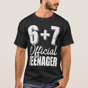 Camiseta 6 + 7 adolescente aniversário de 13 anos