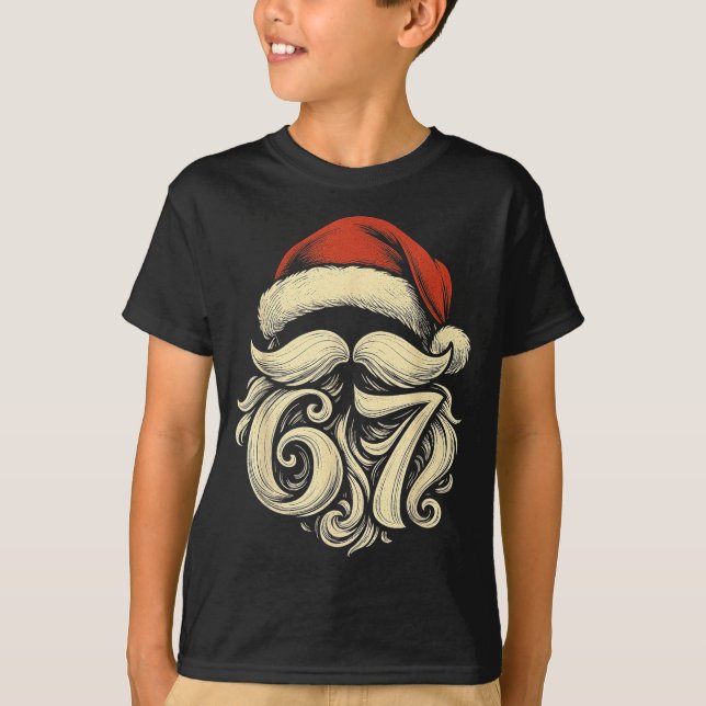 Camiseta 6 7 Christmas 67 Santa Six Seven Christmas Boys Te (Frente)
