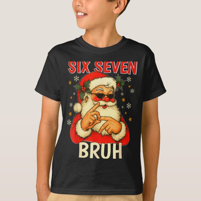 Camiseta 6 7 Christmas 6 7 Bruh Gen Alpha Christmas Gen Alp (Frente)