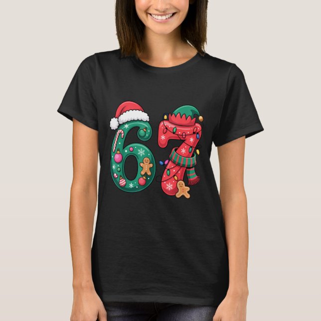 Camiseta 6 7 Christmas Duo Meme Outfit For Funny Holiday Hu (Frente)