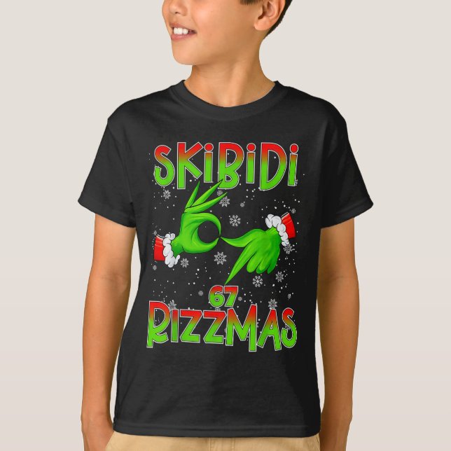 Camiseta 6 7 Christmas Skibidi Rizzmas 67 Meme Gen Alpha Sl (Frente)