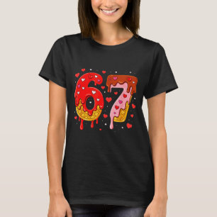 Camiseta 6 7 Creme Drip Six Seven Meme Dia dos Namorados Ho
