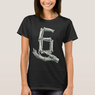 Camiseta 6 7 Esqueleto de Halloween Engraçado 67 Meme Gen A