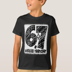Camiseta 6+7 fazendo 13 anos de idade meninos adolescentes