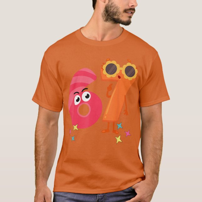 Camiseta 6 7 foreacher si Sete divertidos (Frente)