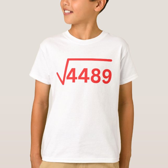 Camiseta 6 7 meme 4489 matemática engraçada (Frente)