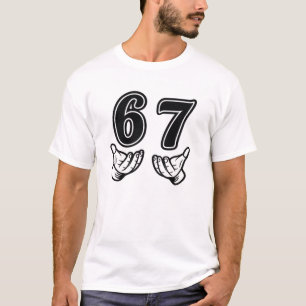 Camiseta 6 7 Meme Divertido Gíria Six Seven