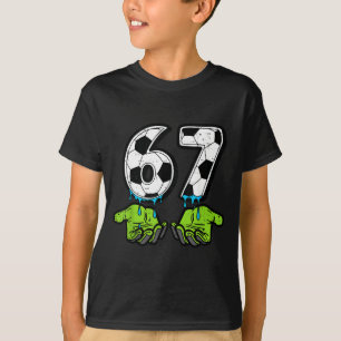 Camiseta 6 7 Meme Futebol Gotejamento Engraçado 67 Seis Set
