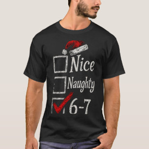 Camiseta 6-7 Meme Legal Travesso 67 Natal Rotação Cerebral