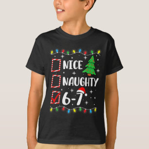 Camiseta 6-7 Meme Legal Travesso 67 Natal Rotação Cerebral