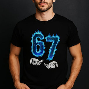 Camiseta 6 7 Meme Seis Sete 67 Mãos Meme Engraçado
