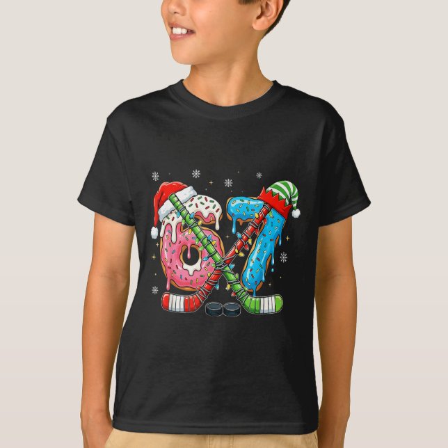 Camiseta 6-7 Meme Slang Christmas Ice Cream Drip Xmas Ice H (Frente)