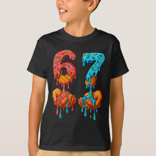 Camiseta 6 7 Meme Sorvete Drip Engraçado Gíria Gen Alpha