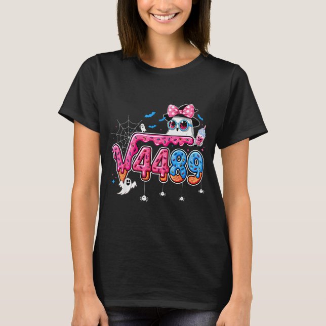 Camiseta 6 7 Meme Square Root 4489 Slang Math Teacher Hallo (Frente)