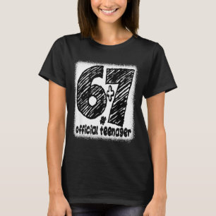 Camiseta 6+7 meninos adolescentes de 13 anos engraçados 13º