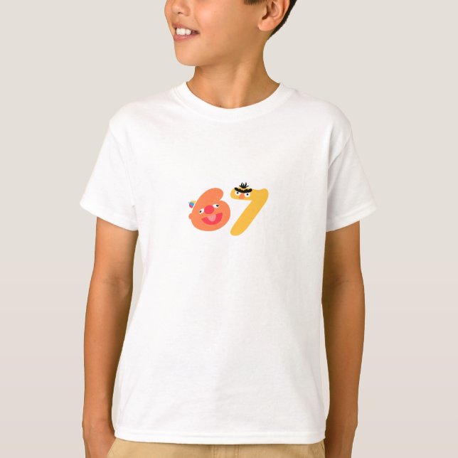 Camiseta 6-7 muppets numéricos (Frente)