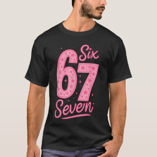 Camiseta 6 7 Número 67 Rosa Seis Sete Meme Gíria Mulheres C