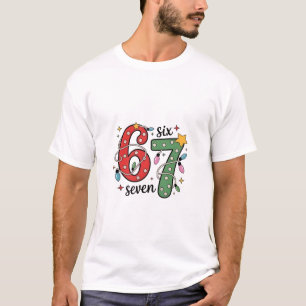 Camiseta 6 7 Seis Sete Mão Geração Z Alpha Meme Gíria Natal