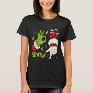 Camiseta 6 7 Seis Sete Mão Geração Z Alpha Meme Gíria Natal