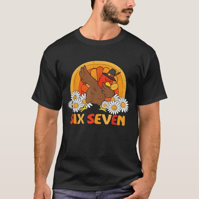 Camiseta 6 7 Seis Sete Meme 67 Peru Dando Dab em Ação de Gr (Frente)