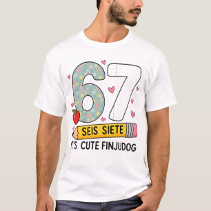 Camiseta 6 7 Seis Siete Professora Fofa Sala de Aula Bilíng