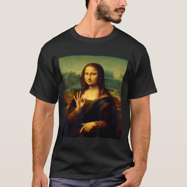 Camiseta 6 7 Six Seven Meme 67 Funny Mona Lisa Funny Clic A (Frente)