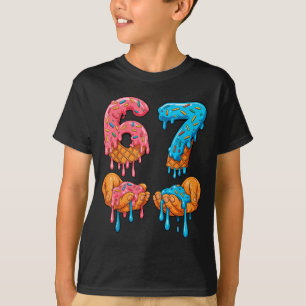 Camiseta 6 7 Sorvete Meme Gotejamento Gíria Geração Alpha
