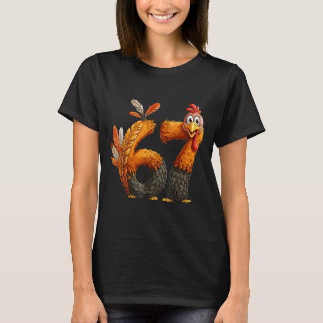 Camiseta 6 7 Thanksgiving Funny Turkey Thanksgiving 67 Men  (Frente)