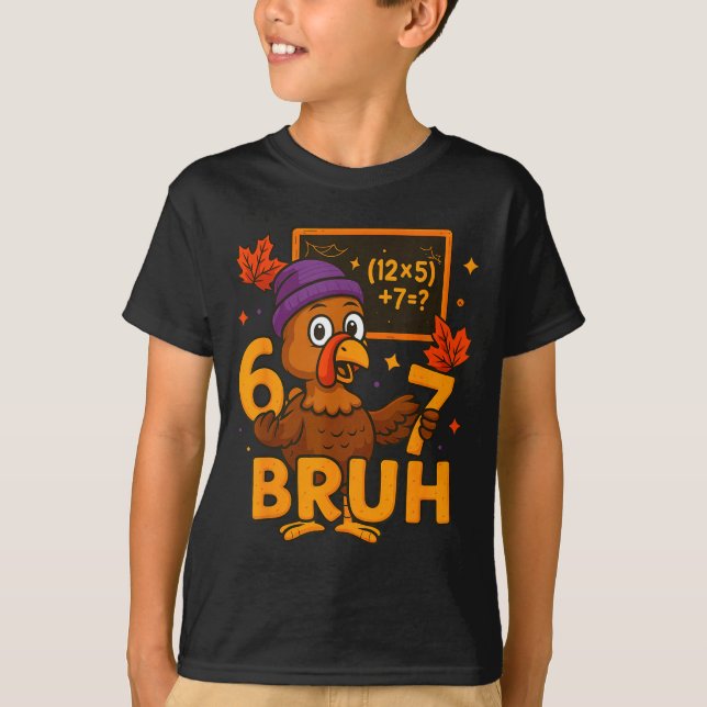 Camiseta 6 7 Thanksgiving Funny Turkey Thanksgiving 67 Men  (Frente)