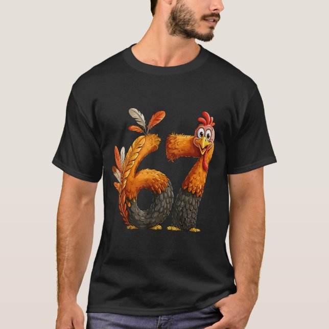 Camiseta 6 7 Thanksgiving Funny Turkey Thanksgiving 67 Men  (Frente)