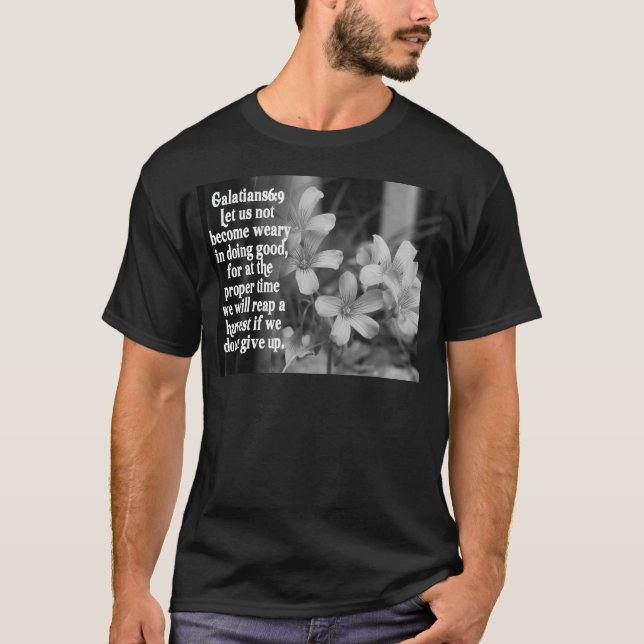 CAMISETA 6:9 DA ESCRITURA GALATIANS DA BÍBLIA (Frente)