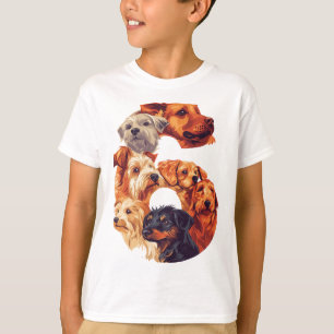 Camiseta 6 Aniversário Cachorro Cachorro Ameaçado Meninos D