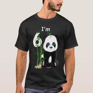 Camiseta 6 Aniversário De 6 Anos Festa Animal Panda 1