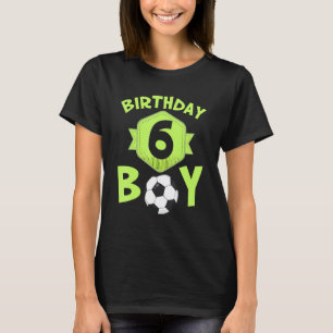 Camiseta 6 Aniversário De Futebol Para Meninos