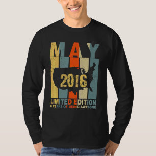Camiseta 6 Aniversário De Maio De 2016 6 Anos De Ser Incrív