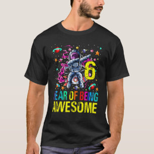 Camiseta 6 Aniversário De Ser Astronauta Espetacular