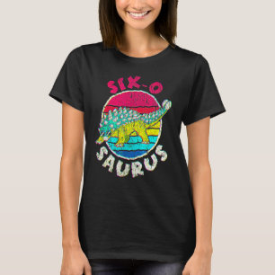 Camiseta 6 Aniversário Seis O Saurus I Ankylosaurus I Famíl
