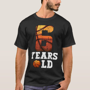 Camiseta 6 anos de basquetebol 6 de basquetebol