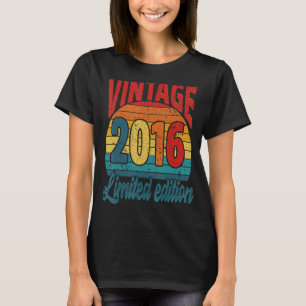 Camiseta 6 Anos De Idade No Dia Da Vintagem De 2016, 6, Ani