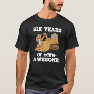 Camiseta 6 Anos De Incrível Rapazes Cheetah Bulldozer 6