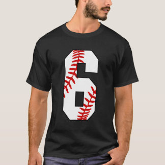 Camiseta 6 Baseball Mãe 6 Do Jogador Jersey Número 6 Anos