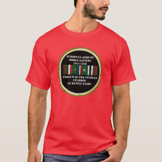 Camiseta 6 BATTLE STARS WWII Veteran