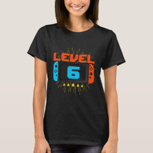 Camiseta 6 Birthday Boy Level 6 Unlocked Video Game 6 Yea