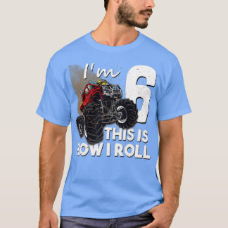 Camiseta 6 Birthday Boy Monster Truck 6 Anos