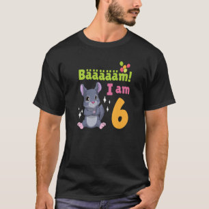 Camiseta 6 Birthday Chinchilla Pensava Festa de aniversário