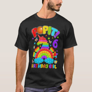 Camiseta 6 Birthday Fidget Toy Pop It Birthday Girl 6 Yea