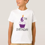 Camiseta 6 Birthday Kids T-Shirt<br><div class="desc">Crianças Personalizadas 6 de Camisa de Hoje.</div>