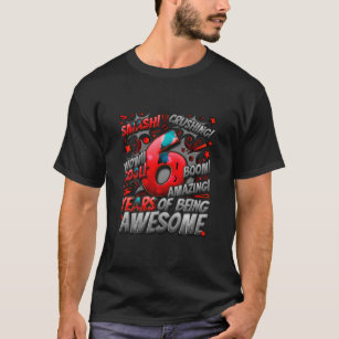 Camiseta 6 Birthday Quic Style Estilo Fantástico Desde 2017